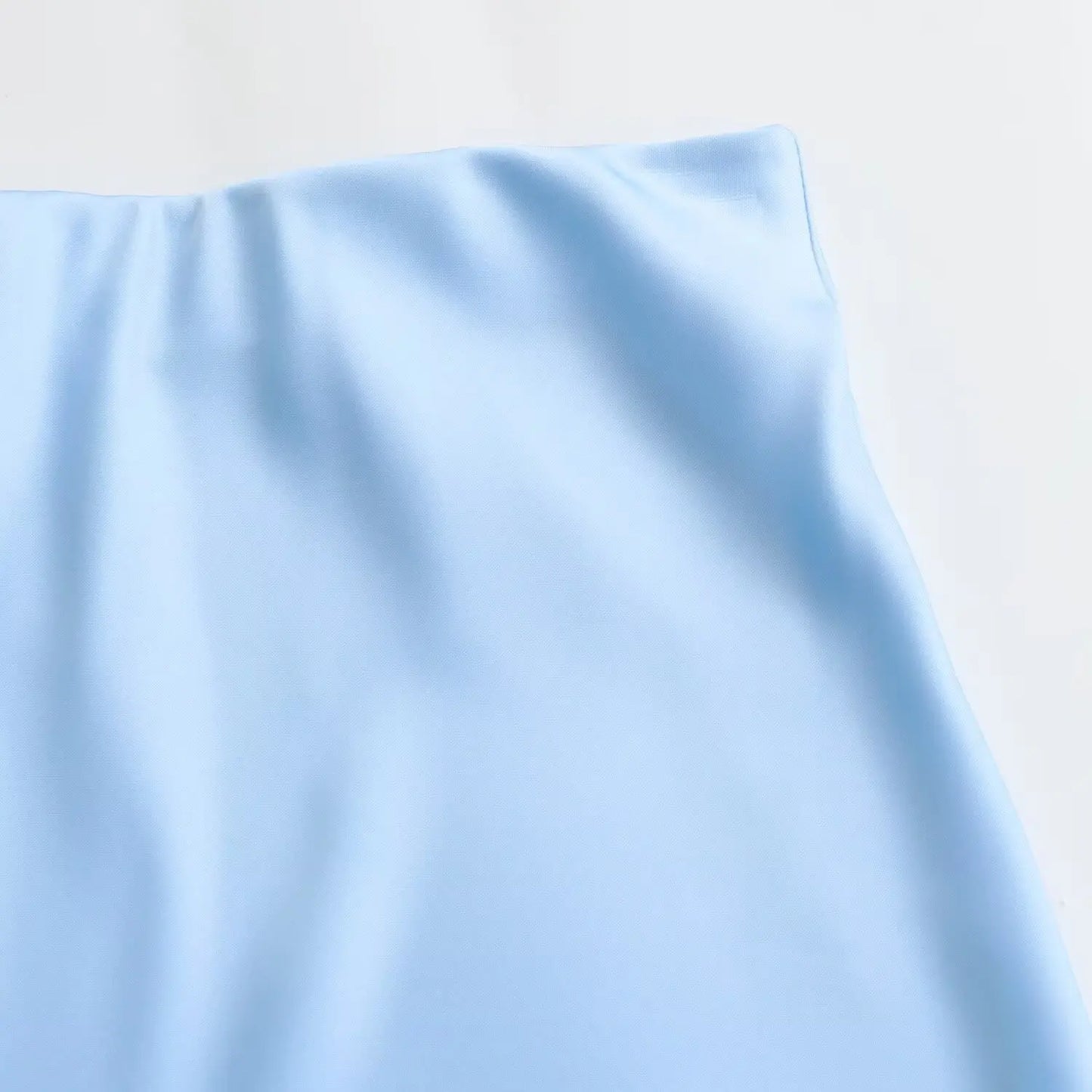 2024 New Women's European And American Style Fashion Silk Satin Texture High Waist Skirt Street Style Elegant Mid-length Skirt