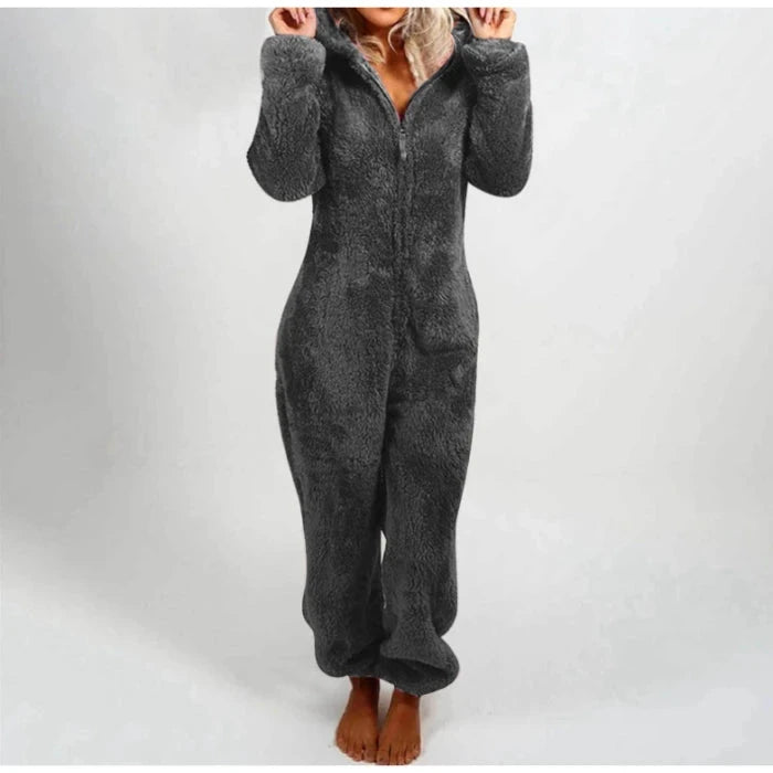 One-Piece Hooded Jumpsuit for Women, Elegant Overalls, Full Length, Thickened, Autumn, Winter, New, 2022 Viralgem Store