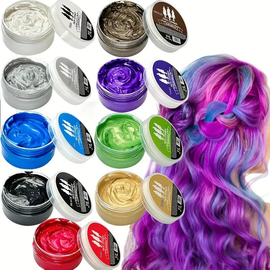 Temporary Hair Color Dye Mud,9-color  Color Hair mud Wax Hair Color Wax For Daily Party Cosplay,Men&Women's DIY Hair Color Cream Viralgem Store