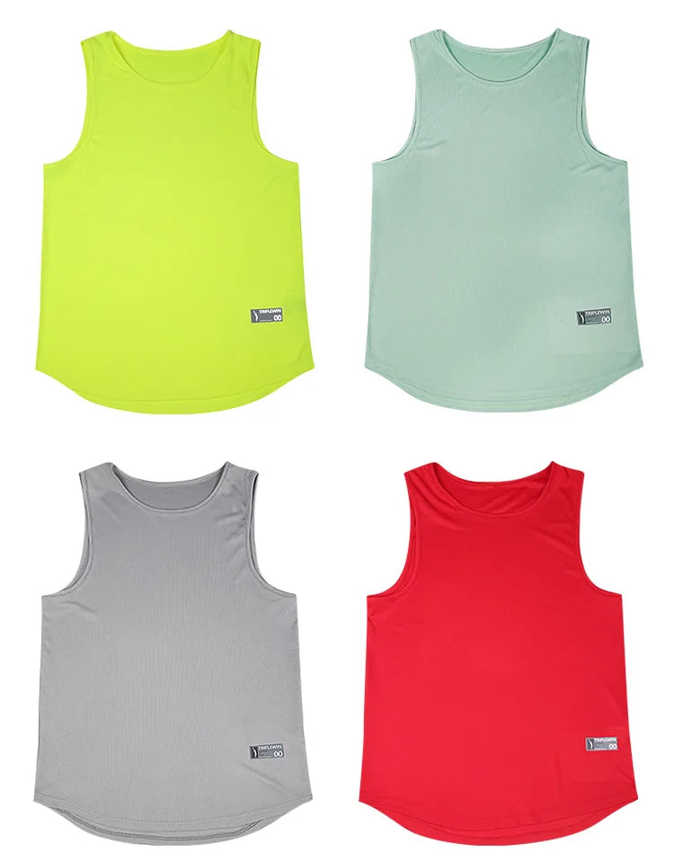 Adult Men Women Running Outdoor Shirts Tight Gym Tank Top Fitness Sleeveless T-shirts Sport Exercise Basketball Vest Clothes z03
