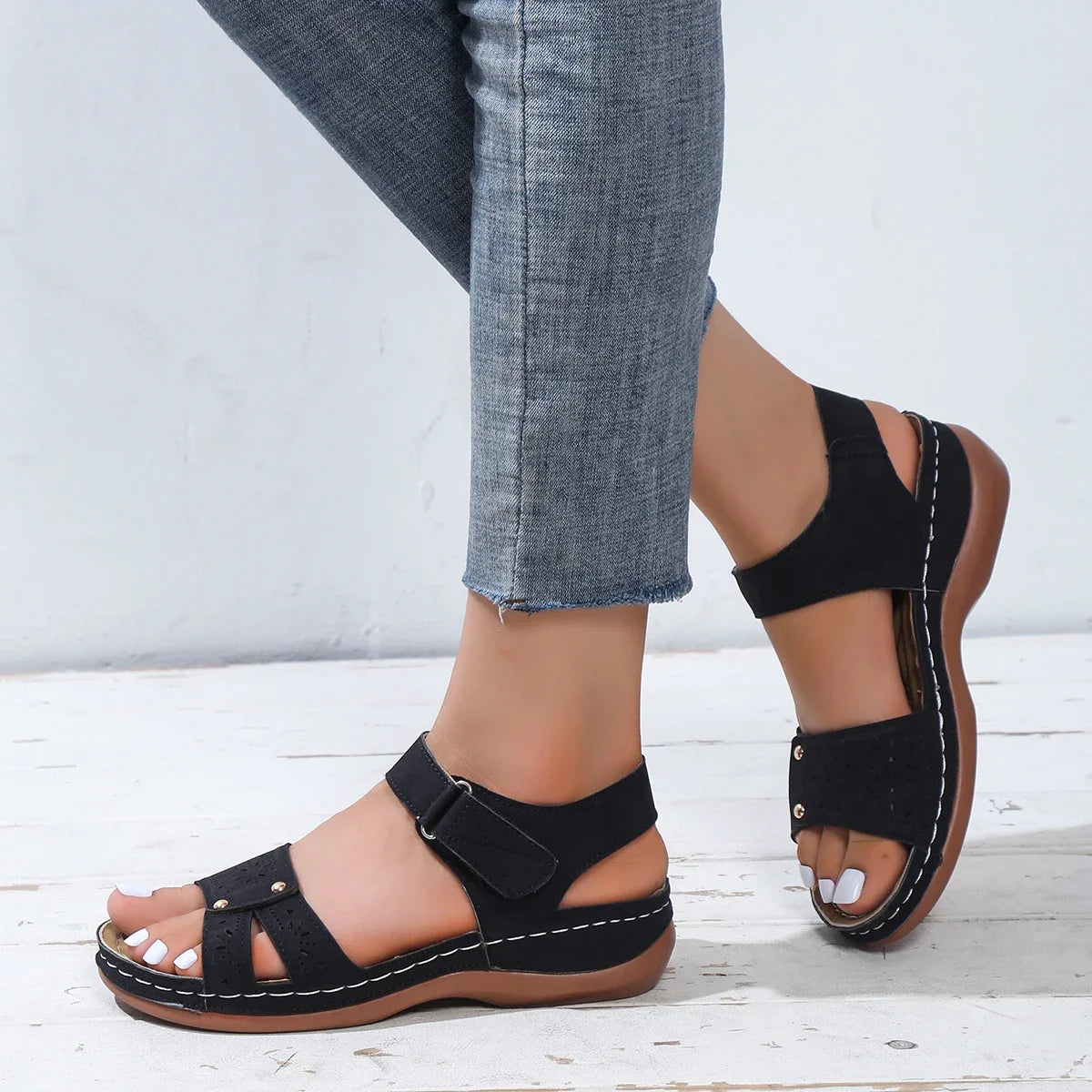 Summer Women's Sandals New Fashion Open Toe Casual Elegant Women's Sandals Wedge Heel Women's Slippers Shoes for Women