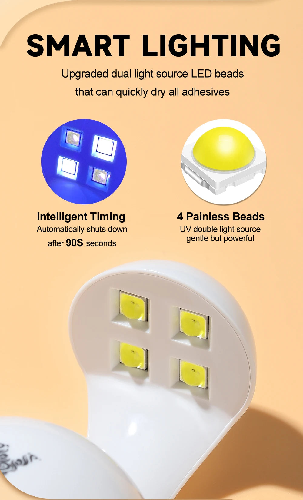 320W UV Light Dryer for Nails Gel Polish with 72 Lamp Beads 4 Timer Setting HD Display Screen Auto Sensor Professional Nail Lamp