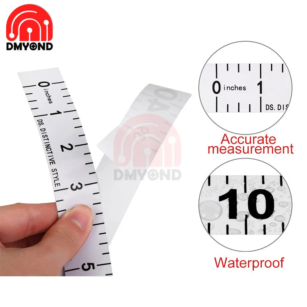 Sticky Ruler Scale With Glue Sticker Woodworking Guide Rail Self-Adhesive International Standard Scale Tape Measure Flat Ruler