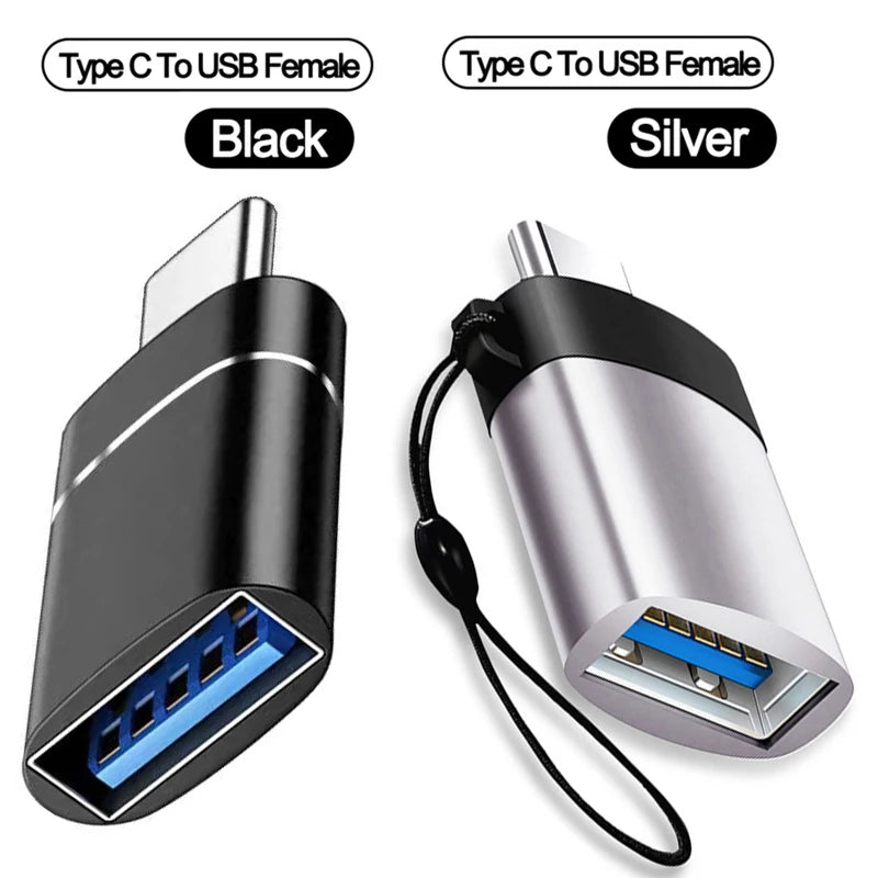 1/2PC Type C To USB 3.0 OTG Adapter USB C Male To USB Female Converter For Laptop Macbook Samsung Xiaomi USB C OTG Connector