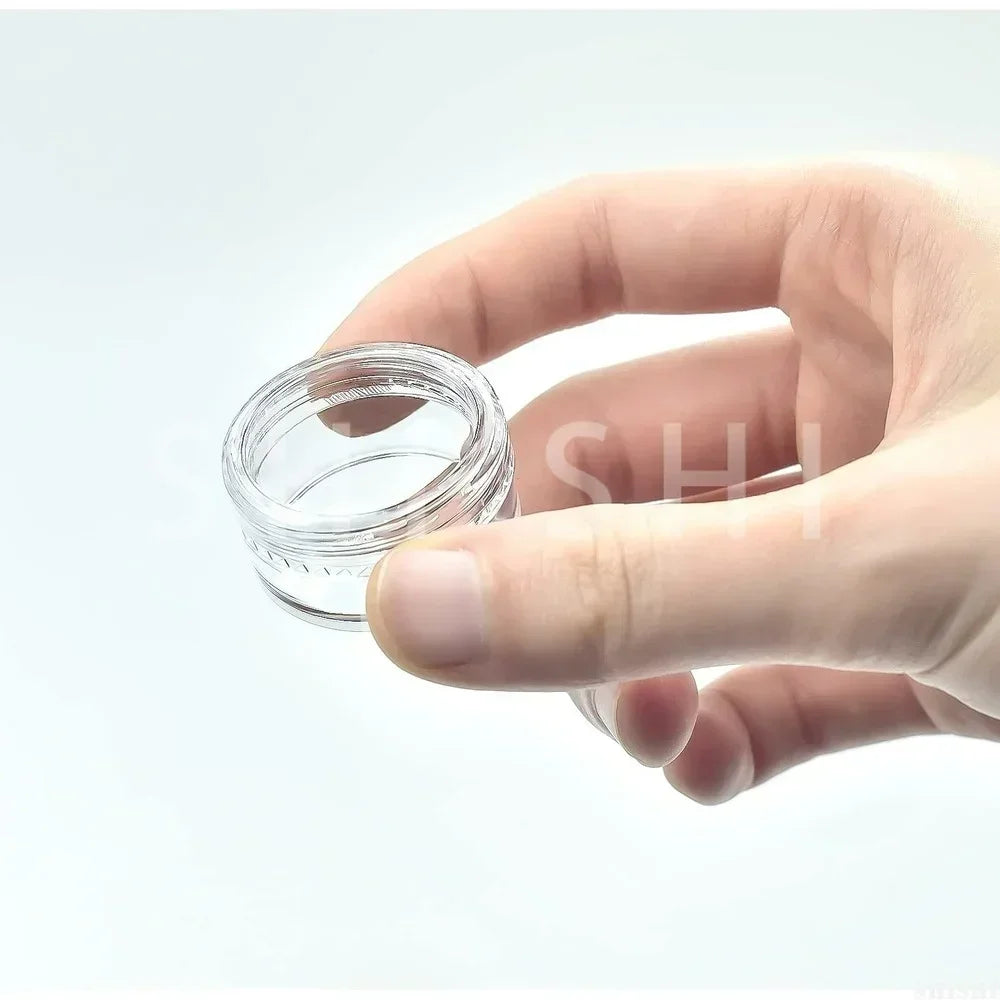 10pcs Make Up Jar Cosmetic Sample Empty Container Plastic Round Lid Small Bottle Eyeshadow Cream Travel Pot 2g 3g 5g 10g 15g 20g