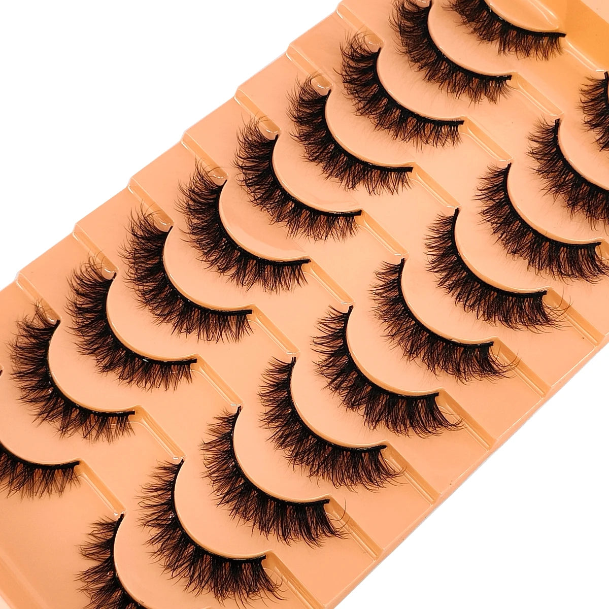 10 Pairs 3D Faux Mink Lashes Fluffy Soft Beauty Wispy Natural Short False Eyelashes Curly lashes Makeup Classic Thick eyelashes