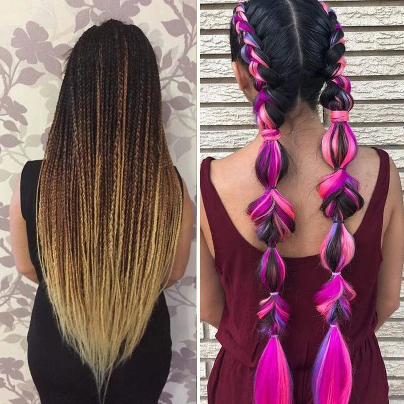 WIGSIN 24Inch Synthetic Long Straight Jumbo Braiding Hair Extension DIY Box Twist Crochet Hairpiece for Women Viralgem Store