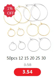 50-200pcs DIY Jewelry Making Accessories Findings Earring Hooks/Jump Rings/Lobster Clasps Craft