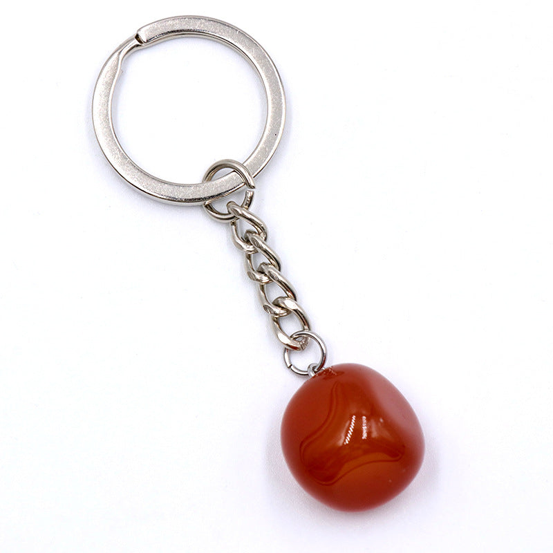 20pcs Natural Rough Raw Stone Crystal Quartzs Keychain Women Men Handbag Hangle Car Key Holder Raw Mineral Stone KeyRing Jewelry Viralgem Store