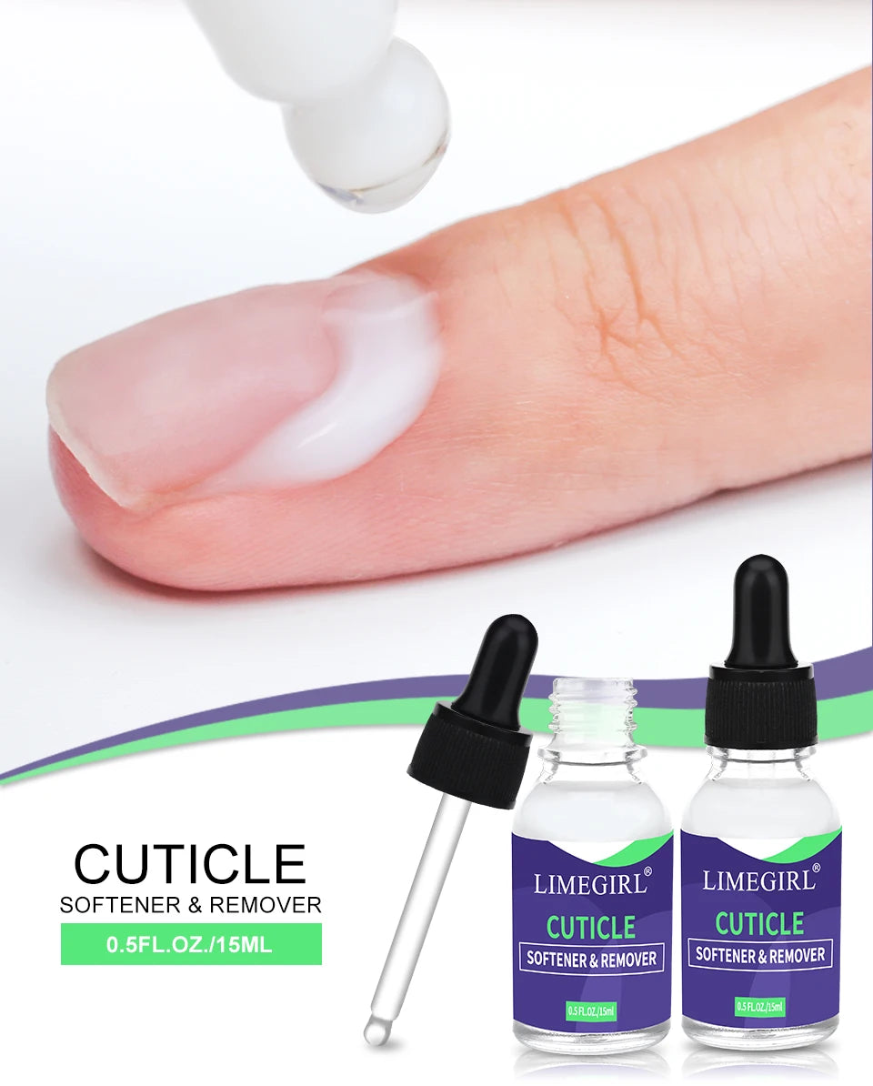 15ML Nail Soften Oil Cuticle Remover for Gel Overgrown Cuticles Soften Eliminating Exfoliant for Nails Manicure Pedicure Viralgem Store