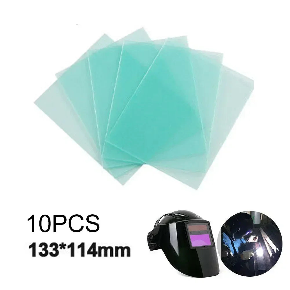 10 PCS Welding Protective Lens PC Plastic Plate Cover Green Clear Screens Welding Helmet Welding Filter