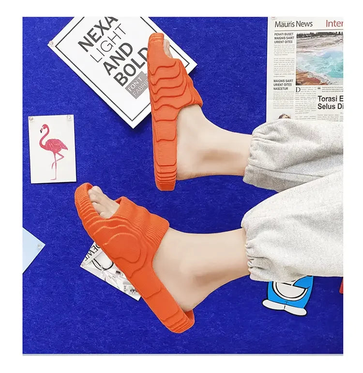 Summer EVA Slippers for Women Men Fashion Beach Sandals Soft Sole Platform Slides Outdoor Toe Open Shoes Unisex Size 29-46