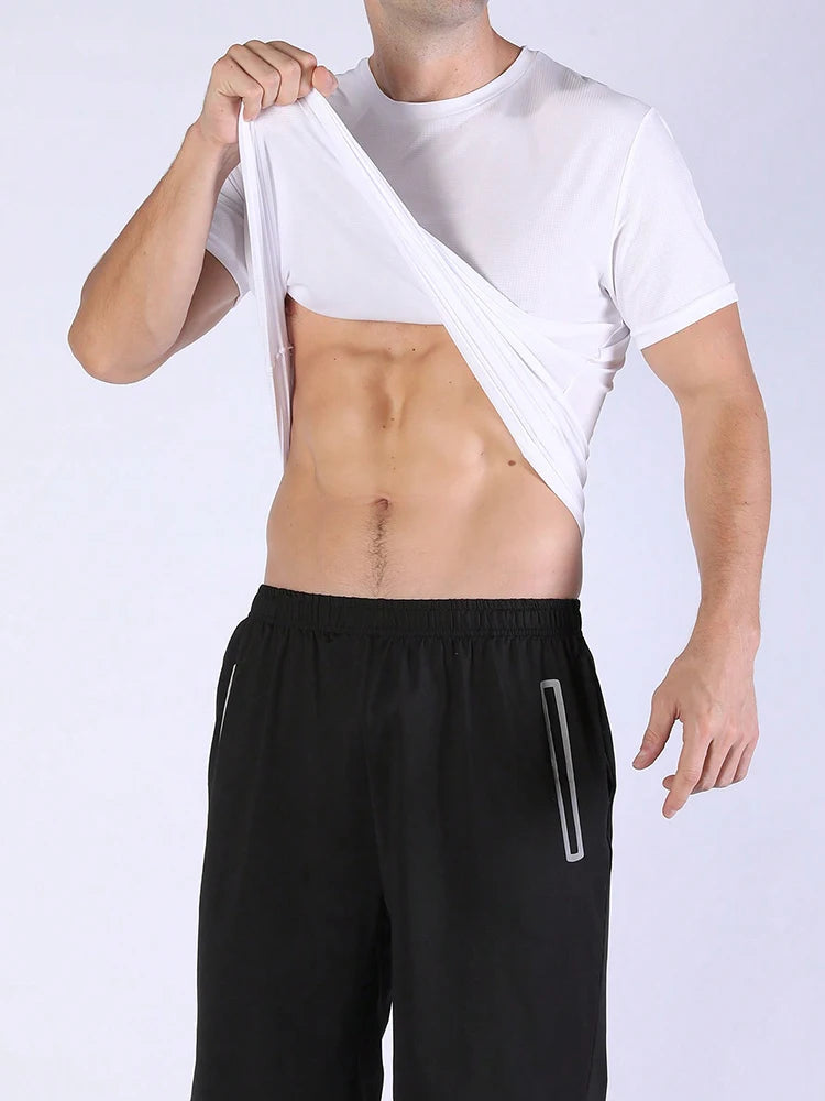 5PCS Men's Solid Color Ultralight Quick Dry Sport T-Shirt, Breathable Lightweight Top For Fitness Training Workout Running Gym Viralgem Store