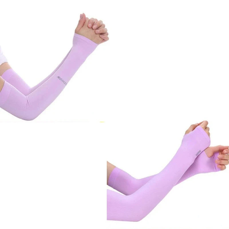 1 Pair Arm Sleeves Warmers Sports Sleeve Sun UV Protection Hand Cover Cooling Warmer Running Fishing Cycling Arm Cover