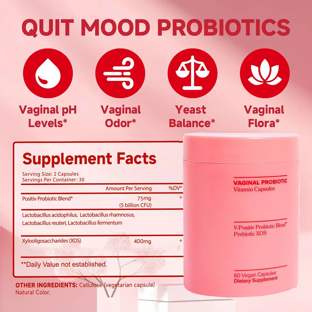 Vaginal Probiotics for Women - PH Balance, Odor Control, Yeast Vaginal Microbiome & Feminine Health - Women Probiotic - 60 CT