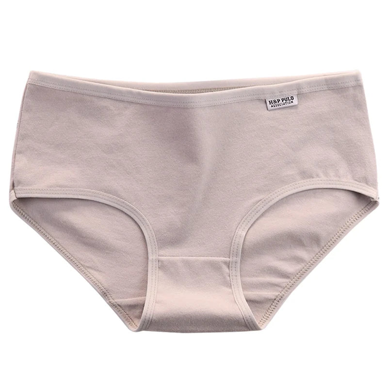 3Pcs/set 10 Color Panties Cotton Women Comfortable Mid-waist Underwear Lingerie Breathable Female Panty Briefs