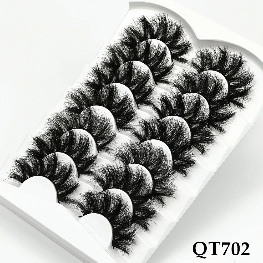 5/7/8 pairs 3D mink Lashes ,soft fluffy natural false eyelashes，individual eyelash extension, makeup tools lashes wholesale