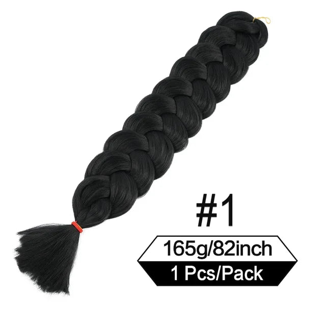 82 Inch Jumbo Braiding Hair Synthetic Xpression Braids Crochet Hair Extensions 165g  Pre Stretched Braid Wholesale For Women