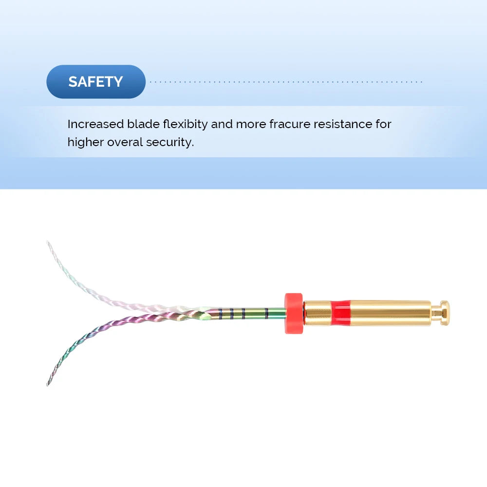 6 Pcs/Box Dental Rotary M3 Rainbow Files Thermal Activation Accessories Endodontic For Root Canal Files Cleaning Dentist Use