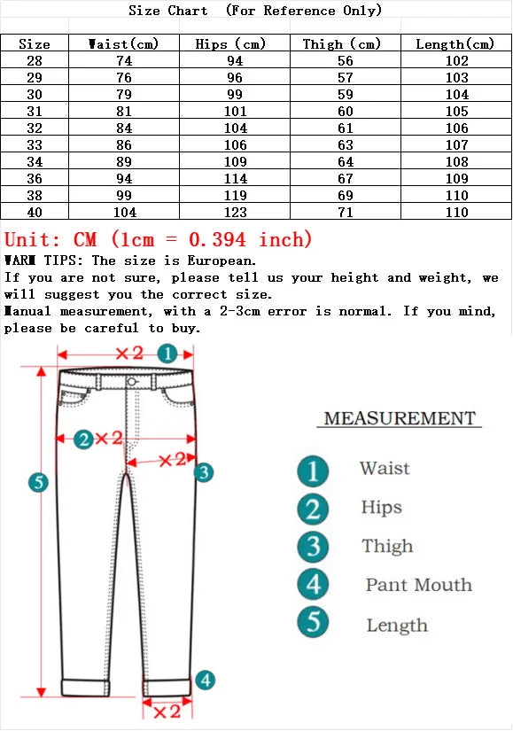 2024 NEW Men's Fashion Business Jeans Classic Style Casual Stretch Slim Jean Pants Male Brand Denim Trousers Black Blue Viralgem Store