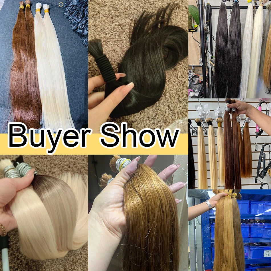 613 cabelo solto Human Hair Bulk For Braiding No Weft Human Hair Extensions Cheveux Naturel Vietnamita 613 Blonde pelo suelto