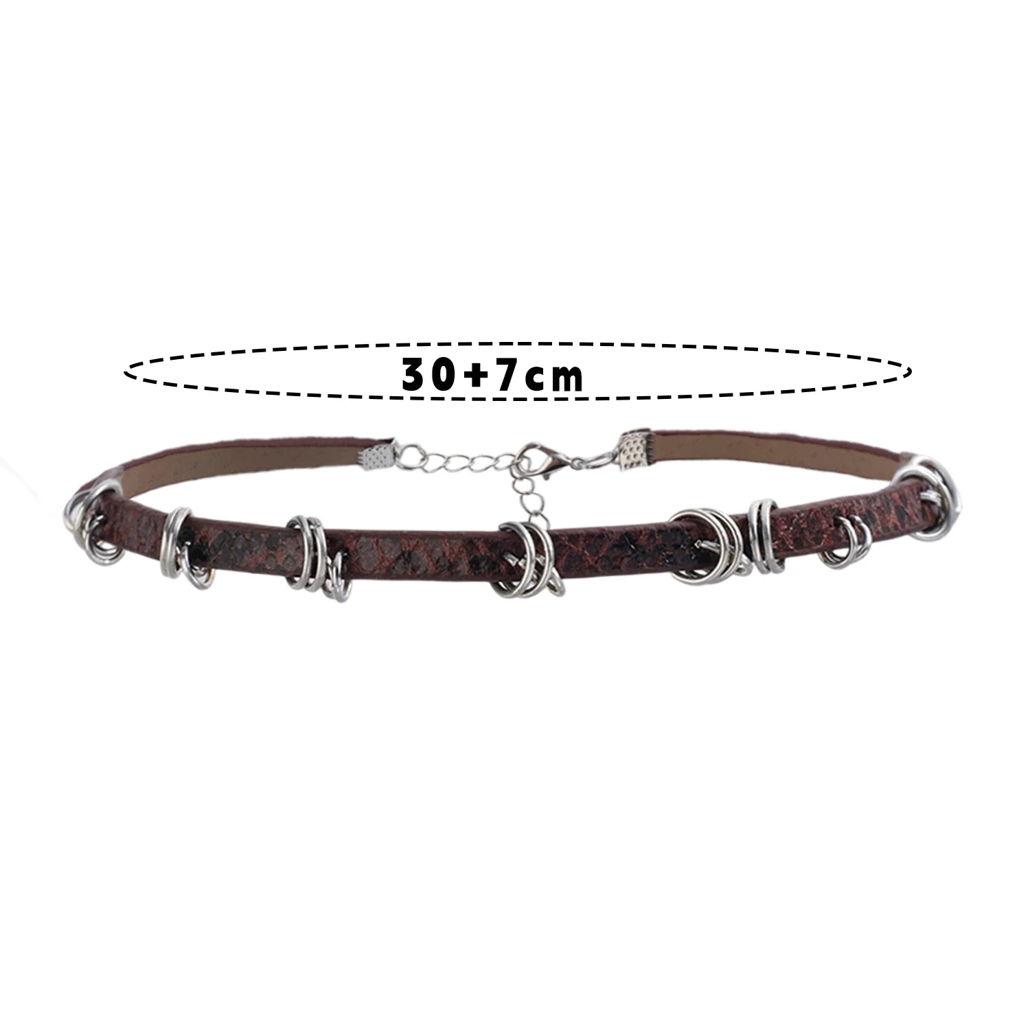 Vintage Chain Necklace for Women Fashion Y2K Punk Pu Leather Choker Collar Chain Jewelry Goth Cool Stuff Couple Accessories Viralgem Store