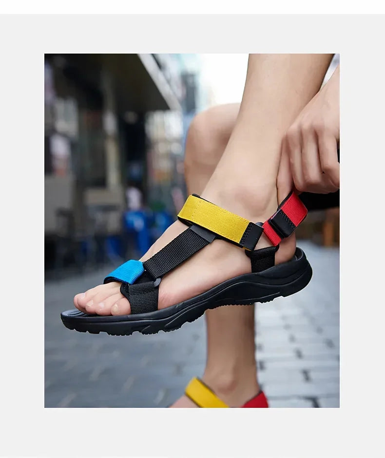 2024 New Men Sandals Non-slip Summer Flip Flops High Quality Outdoor Beach Slippers Casual Shoes Cheap Men's shoes Water Shoes Viralgem Store