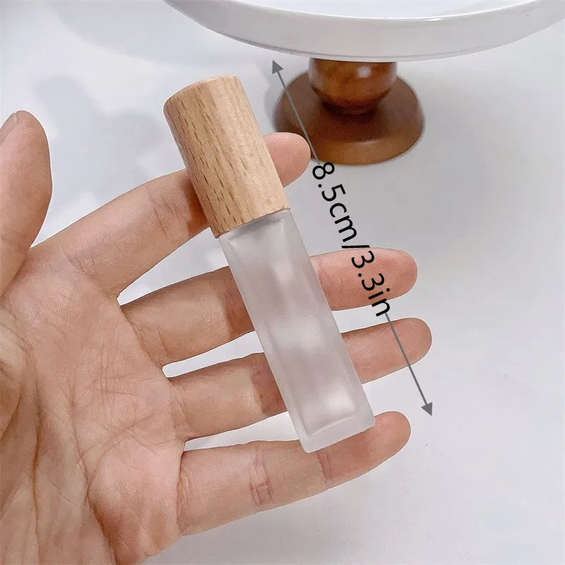 10ml Frosted Glass Perfume Bottle Refillable Square Press Spray Bottle Empty Atomizer Fine Mist Sample Vials Cosmetic Container Viralgem Store