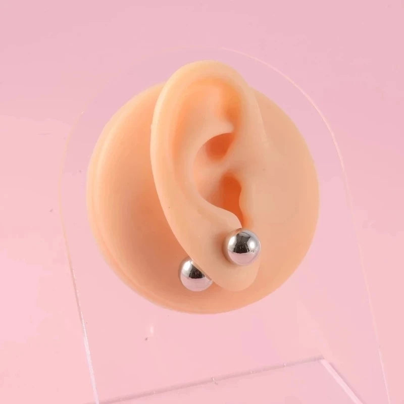 1Pair Nipple Clip and Studs Magnet Orbs Personal Fake Nipple Piercing Ring Powerful Magnet Non Piercing Giant Magnet Balls Women