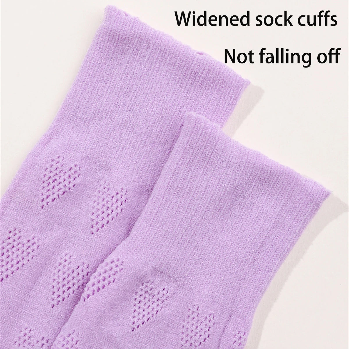 1/4 pairs of girls' dopamine heart hollow  mesh straight socks, lightweight  breathable heart mesh socks, women's long tube