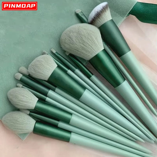 13pcs Makeup Brush Set Storage Bag Makeup Set Eye Shadow Brush Soft Makeup Brush Eye Cheek Brush Set
