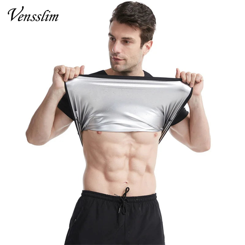 Vensslim Men’s Sauna Suit Sweat Heat Trapping Workout Fat Burner Vest Slimming Body Shaper Tank Top Waist Trainer Fitness Corset Viralgem Store