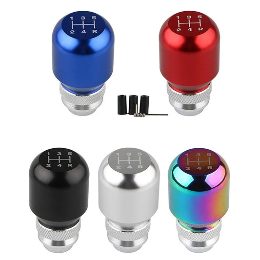 Universal Car Gear Shift Knob Gear Stick Manual Shifter Lever Retractable Adjustable Length Gear Head Aluminum Alloy Gear Head