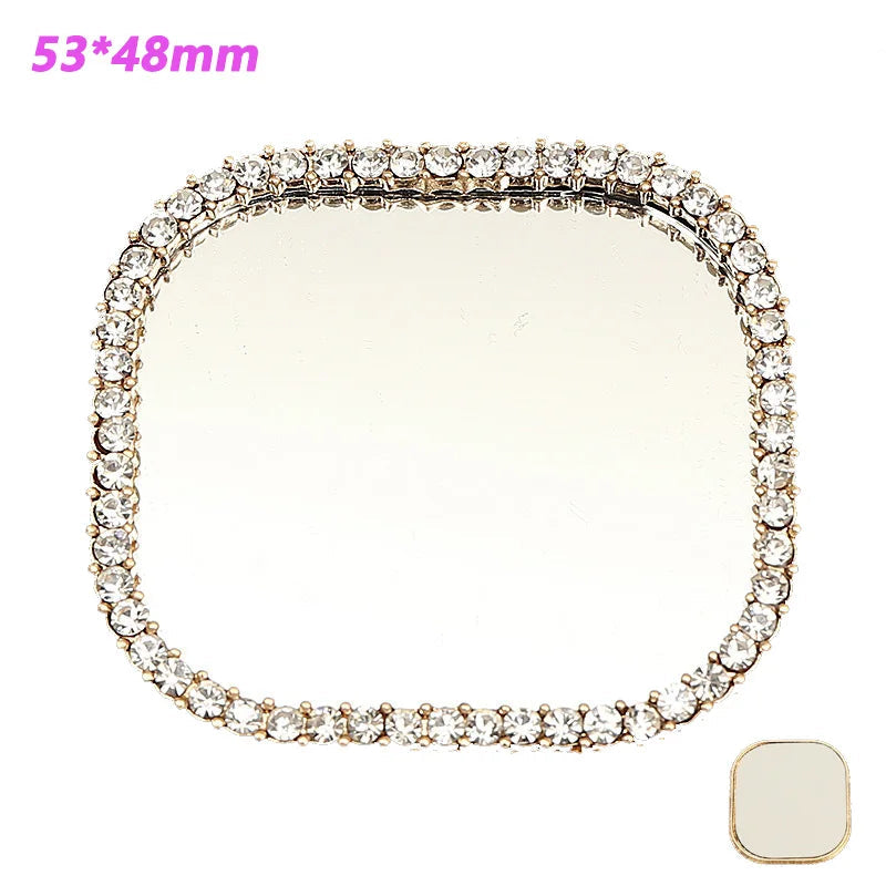 2pcs Round Mini Cute Love Heart Make Up Mirror For Mobile Phone Accessories Self-Adhesive Sticker DIY Phone Decoration Crafts Viralgem Store