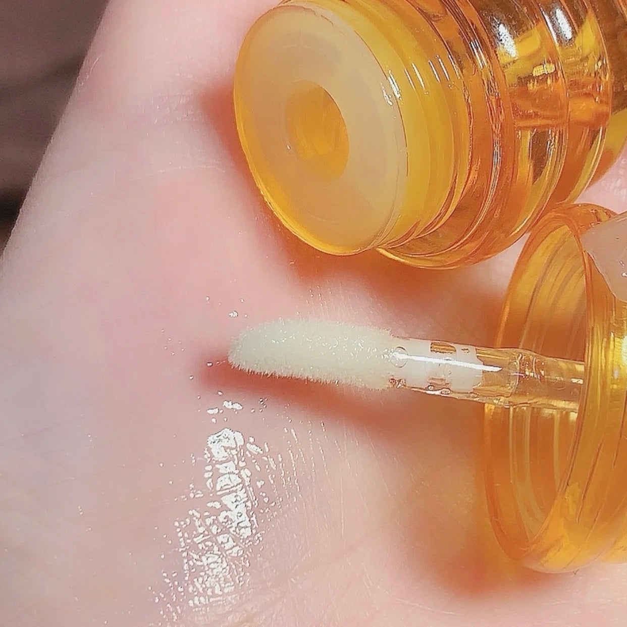 1PC Lip Oil Honey Peach Lip Care Moisturizing Unisex Lip Balm Fade Lip Lines Lip Masks Not Sticky Glossy Clear Lip Gloss Primer