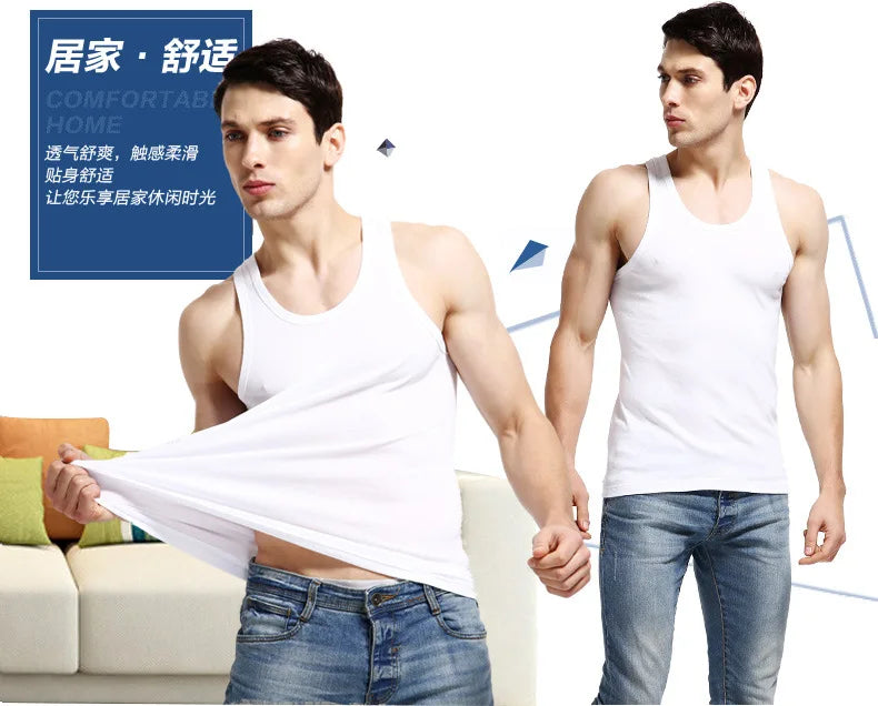 3Pcs Tank Top Casual Men Bodybuilding Clothing Fitness Mens Sleeveless Gyms Vests Cotton Singlets Muscle Tops Plus Size XXXL 4XL