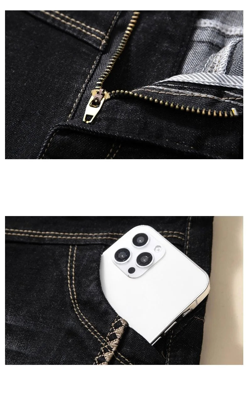 Stretch Denim Shorts Women's New Summer Thin Korean High Waist Straight Tube A-line Hot Pants Black Blue Casual Female Shorts Viralgem Store