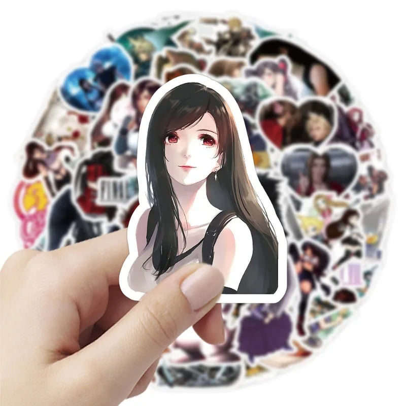 60pcs FINAL FANTASY Cartoon Stickers Suitcase Water Cup Stationery Mobile Phone Car Scooter Laptop Decorative Stickers Viralgem Store