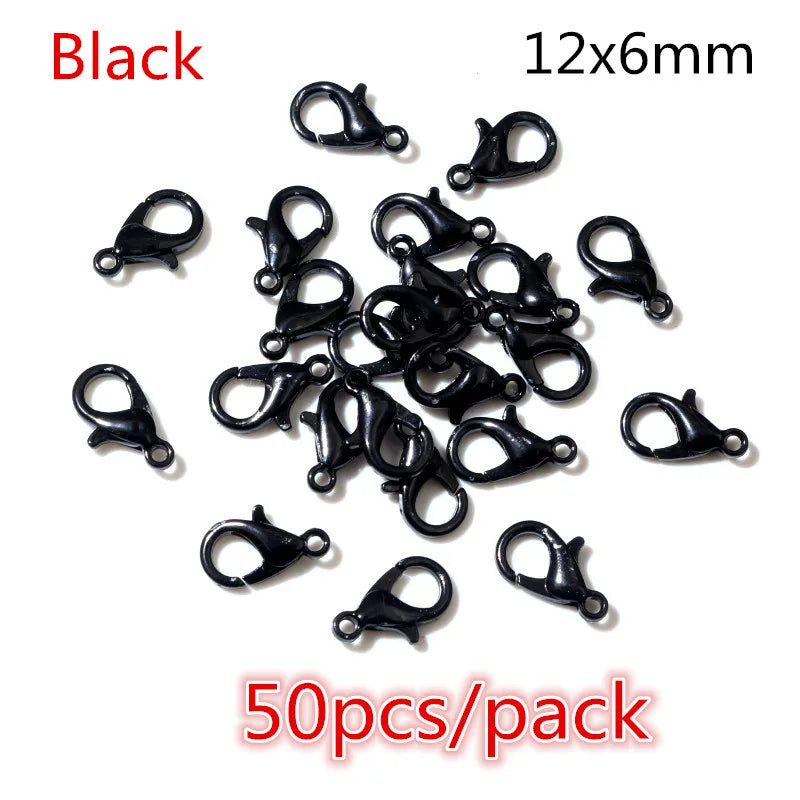 50-200pcs DIY Jewelry Making Accessories Findings Earring Hooks/Jump Rings/Lobster Clasps Craft