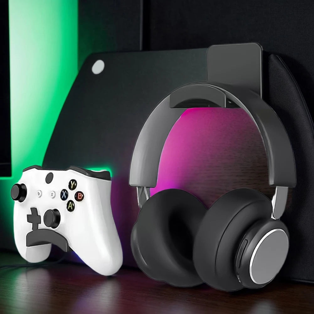 Universal Headphone Stand Adhesive Headphone Hanger Headphone Holder for Easy Damage-Free Wall Desk Or PC Mounting