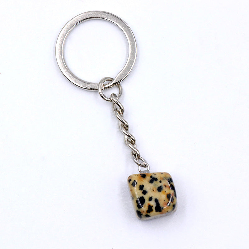 20pcs Natural Rough Raw Stone Crystal Quartzs Keychain Women Men Handbag Hangle Car Key Holder Raw Mineral Stone KeyRing Jewelry Viralgem Store