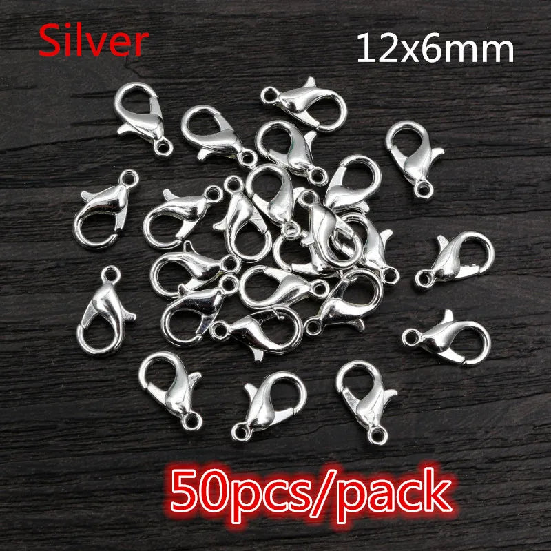 50-200pcs DIY Jewelry Making Accessories Findings Earring Hooks/Jump Rings/Lobster Clasps Craft