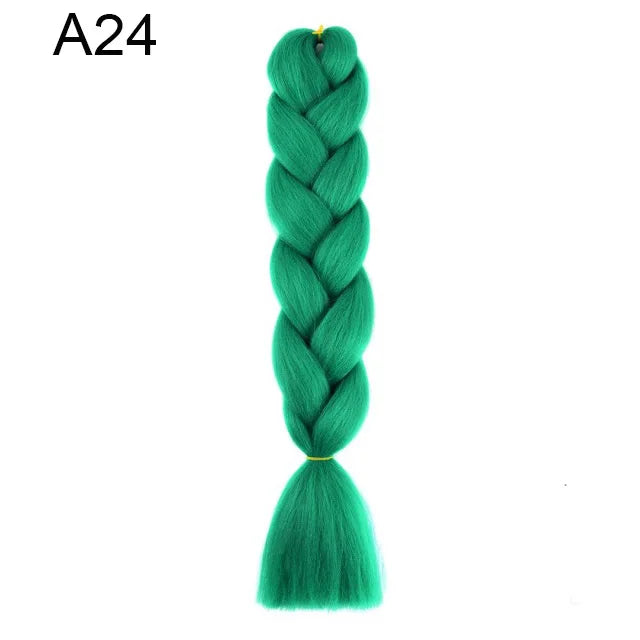 Synthetic Ombre Braiding Hair 24Inch 1Pack Pre Stretched Box Jumbo Colorful Crochet  Extensions for Women Viralgem Store