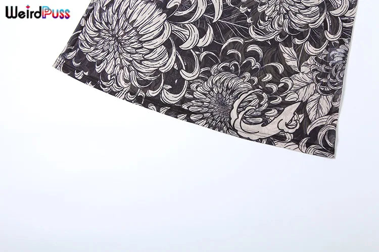 Weird Puss Thin Sheer Women Dress Mesh Contast Color Print High Waist Slim Fit Fashion Bodycon Nightout Clubwear Party Long Robe