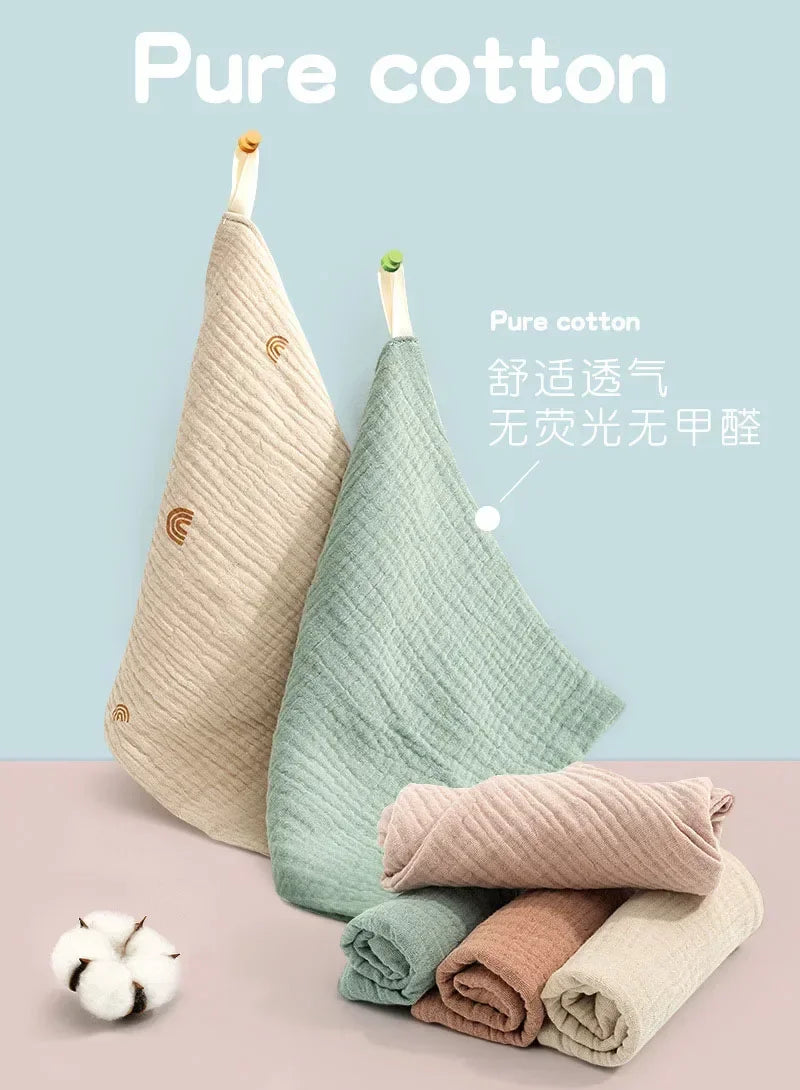 2/5pcs Baby Saliva Soft Absorbent Gauze Cotton Burp Cloth Kindergarten Handkerchief Newborn Washcloth Nursing Towel
