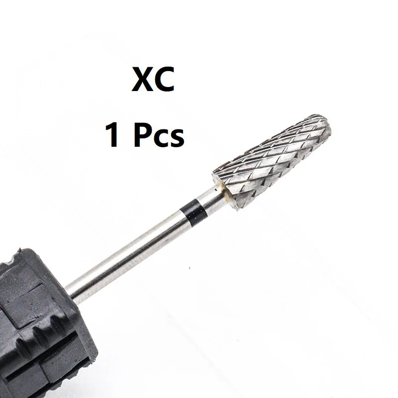 5mm Cone Carbide Nail Drill Bit 3/32" Milling Cutter For Manicure Rotary Burr Nail Bits Electric Drill Accessories Tool