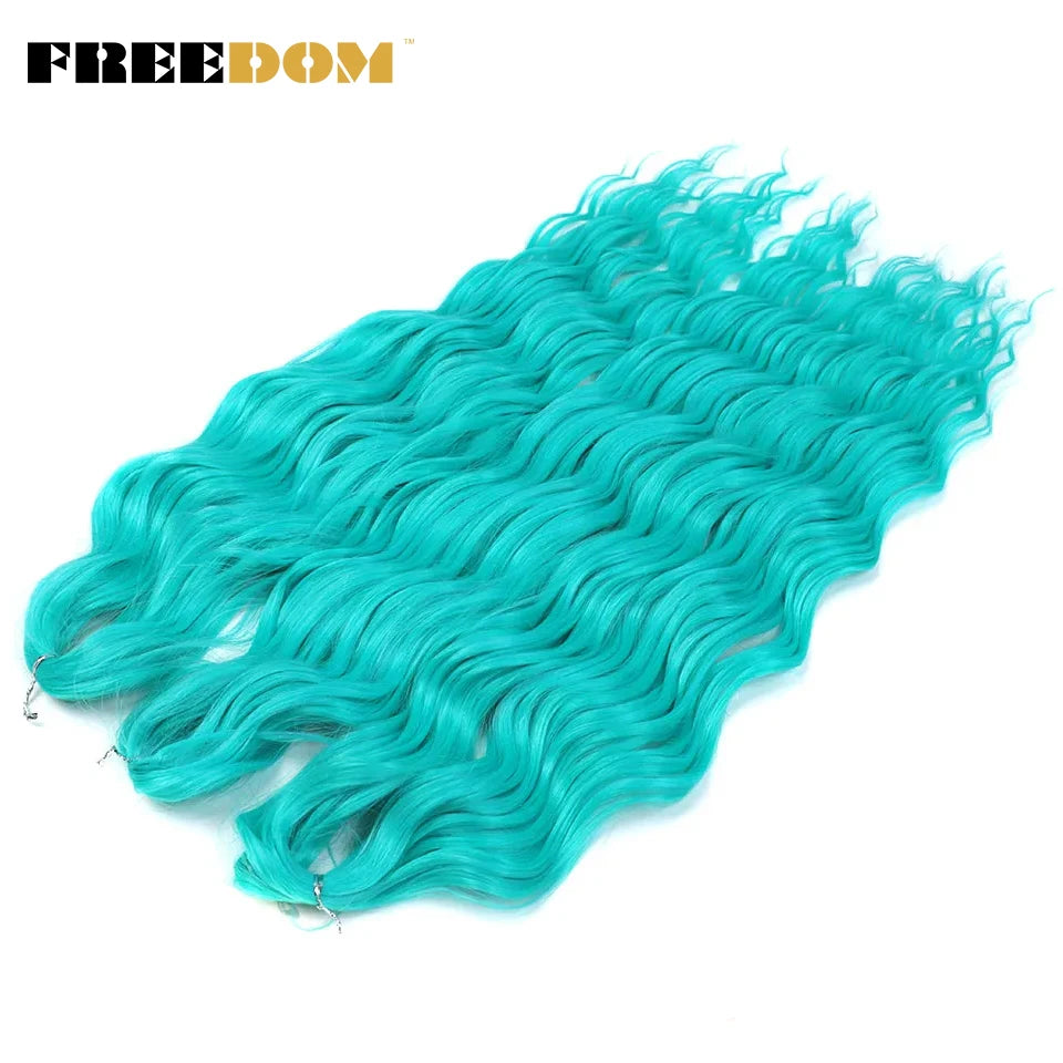 Synthetic Loose Deep Wave Braiding Hair Extensions 24 Inch Deep Curly Twist Crochet Braid Hair Ombre Blonde Brown Anna Hair