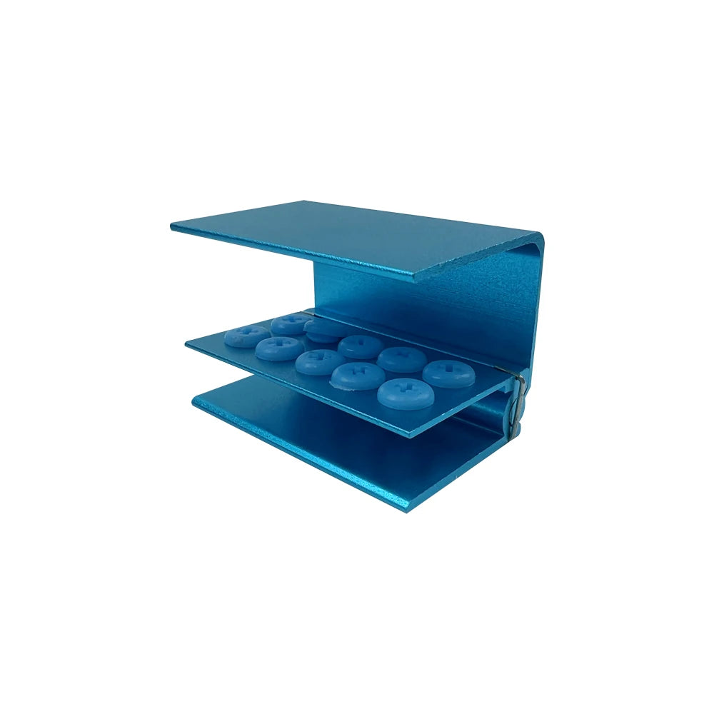 10 Holes Dental Burs Holder Block Case For High Speed Burs& Low Speed Burs Autoclave Sterilizer Burs Organizer Case