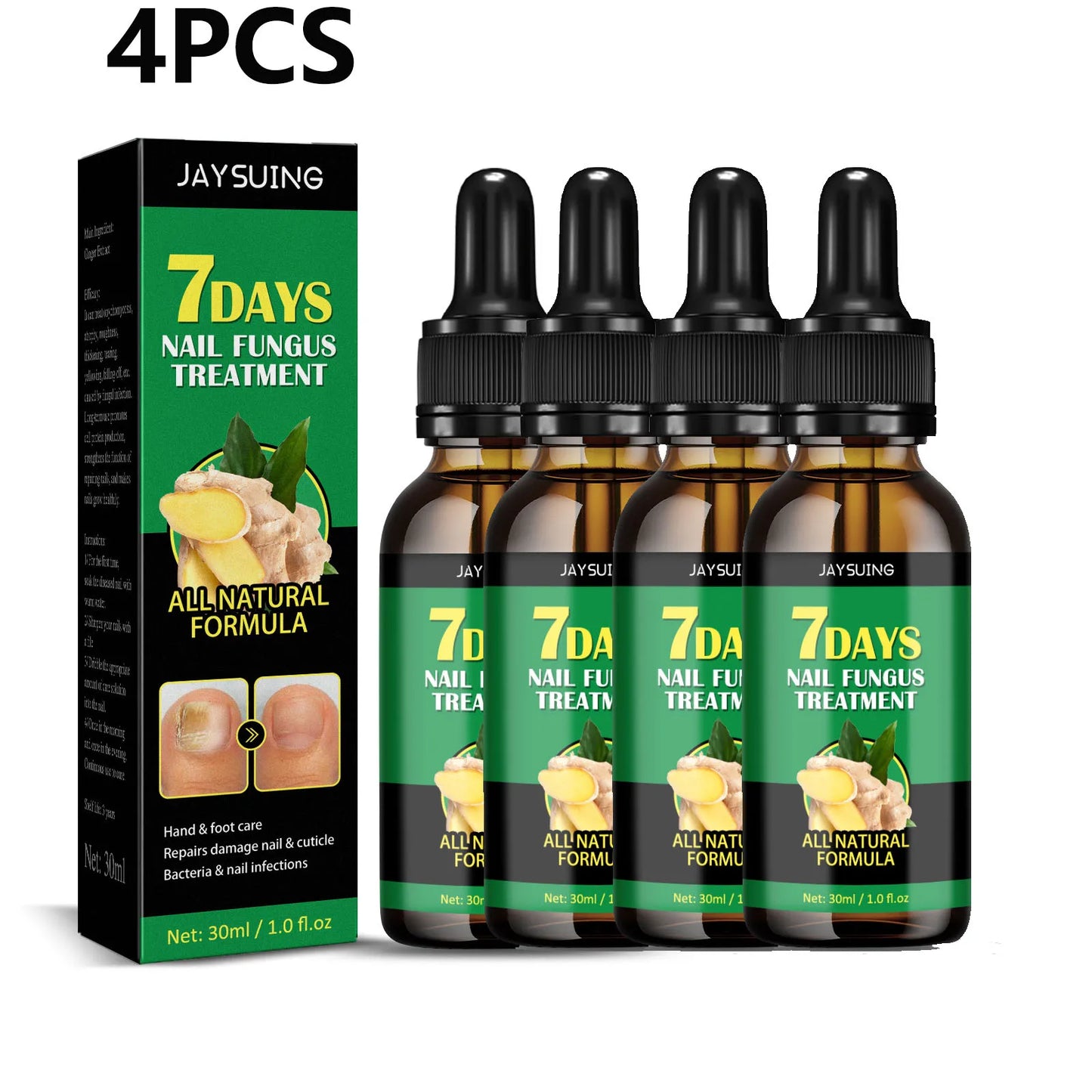 1-5Pcs Nail Fungal Treatment Device 7 Days Repair Oil Foot Toe Essence Anti Infection Paronychia Ginger Onychomycosis Gel Care