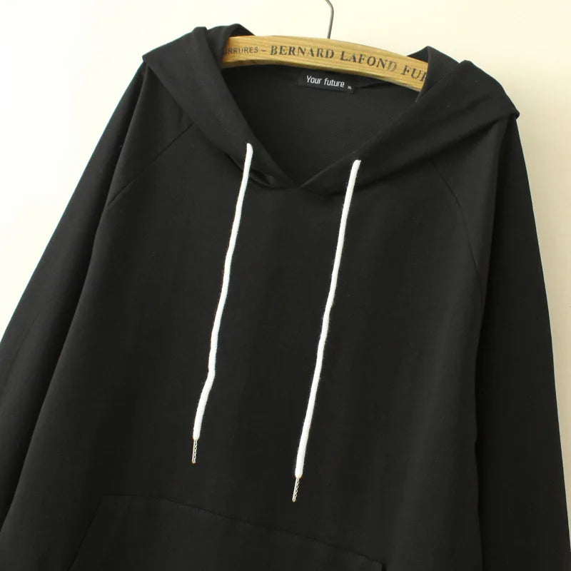 2023 Autumn Women Clothes Plus Size Hoodie Loose Casual Hooded Sweatshirt Curve Female S73 2315